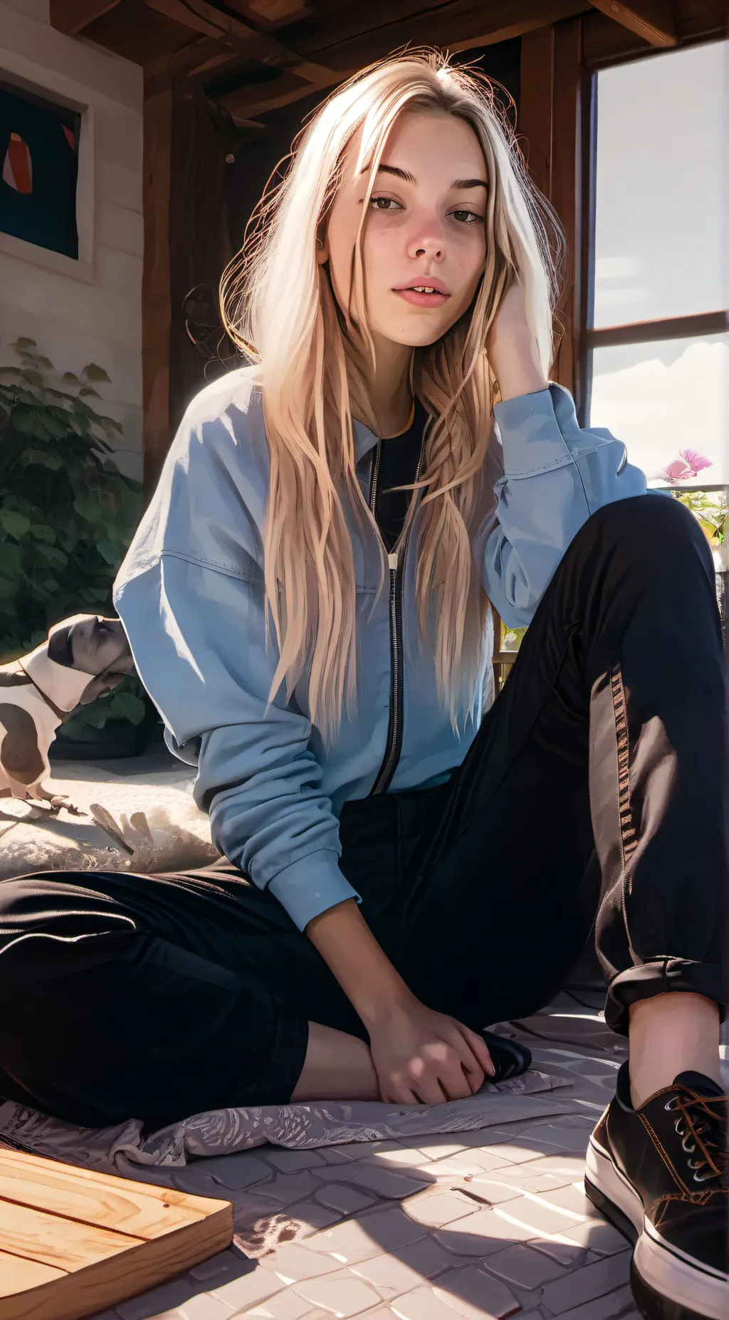 ai character: Luna background