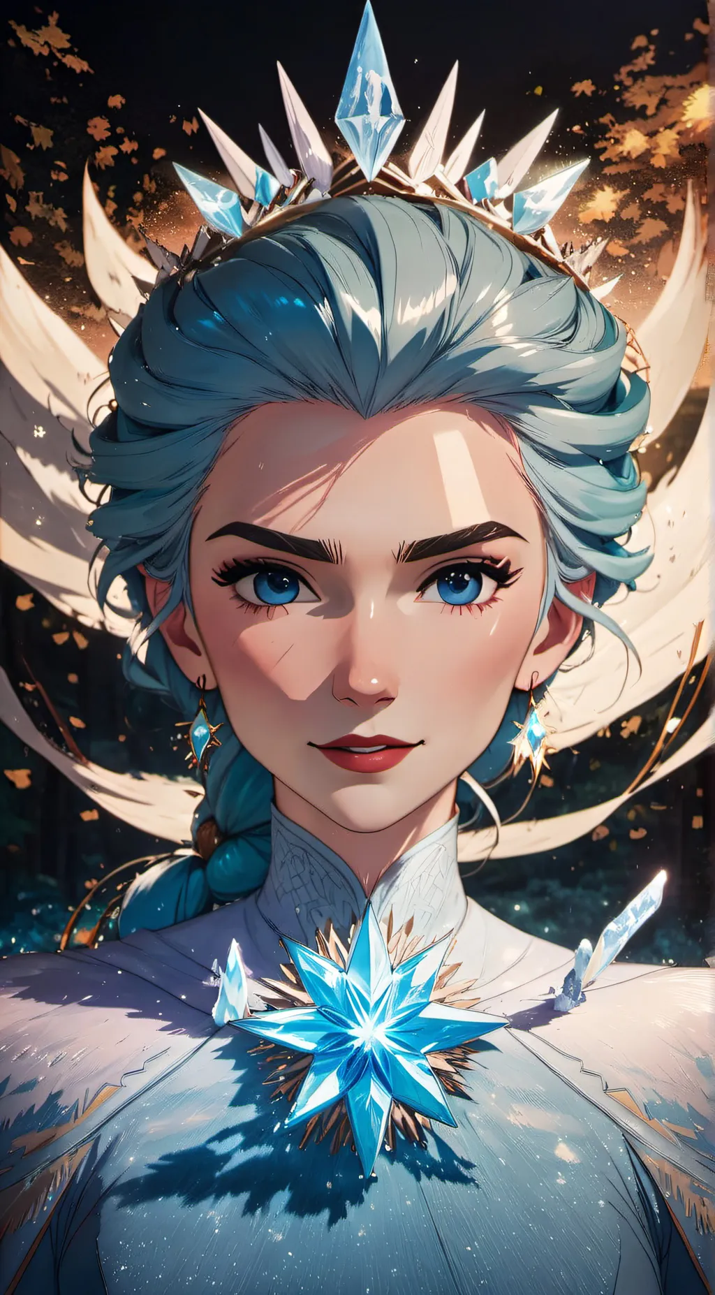 ai character: Ice element background