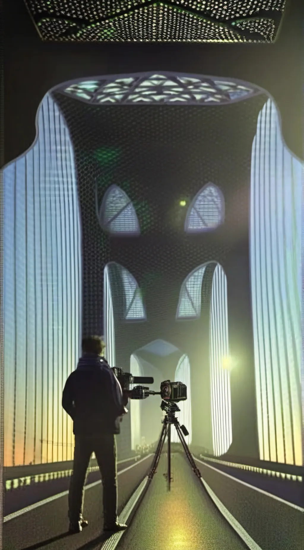 ai character: camerman Titan  background