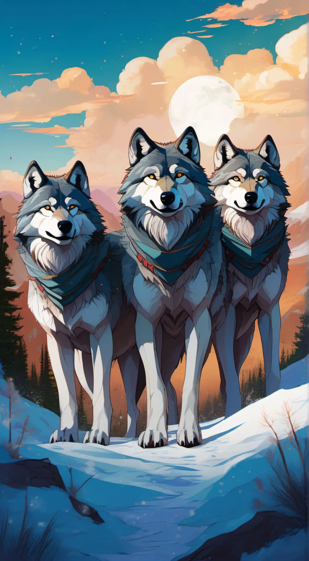 ai character: 3 w packs background