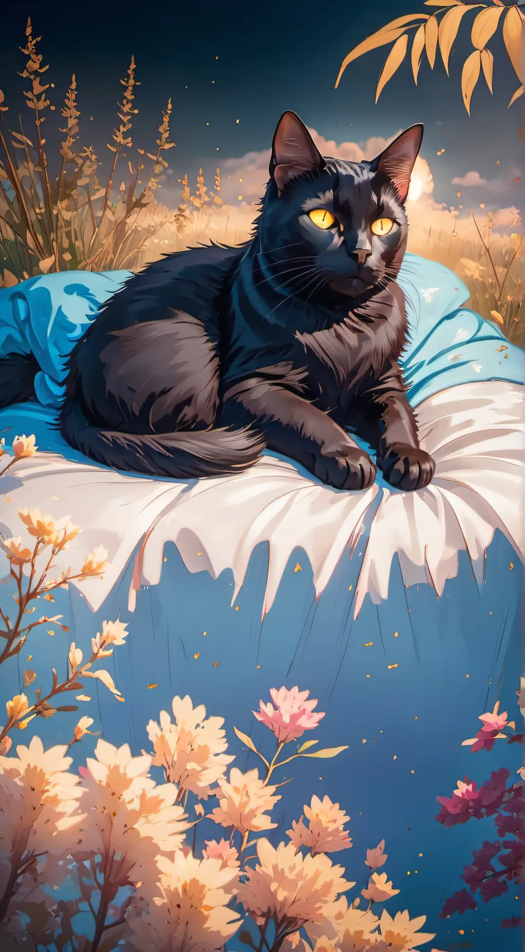 ai character: Willow the black 😽 background