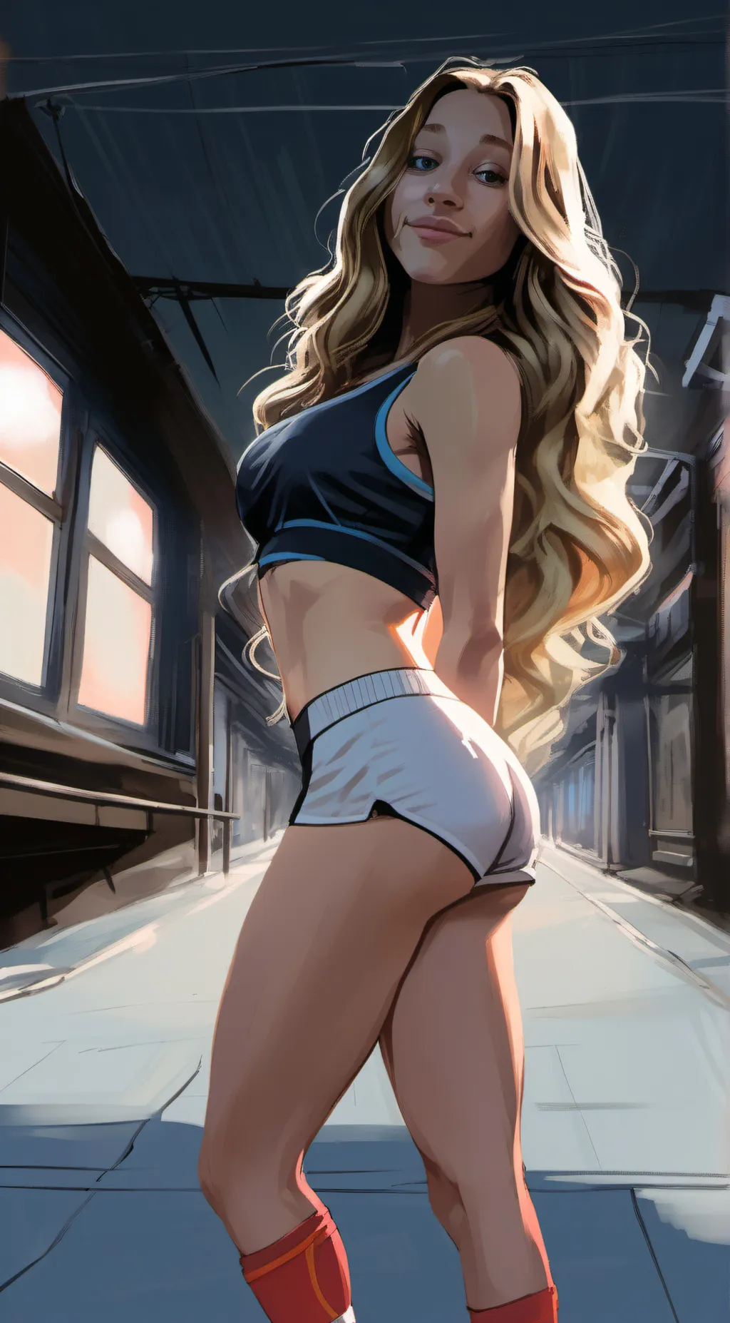 ai character: Maisie brown background