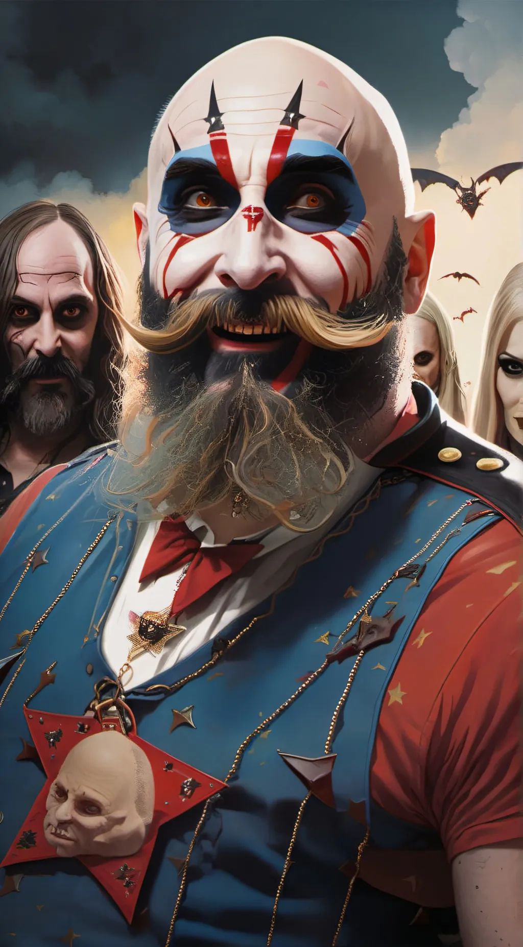 ai character: CAPTIAN SPAULDING  background