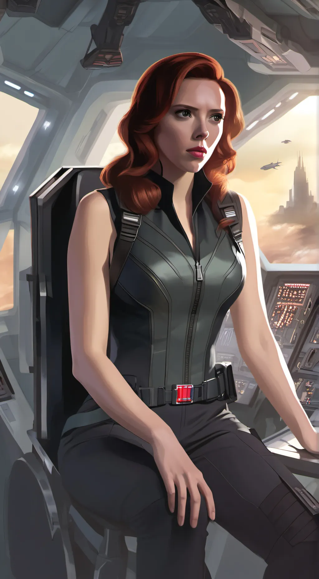 ai character: Natasha Romanoff  background