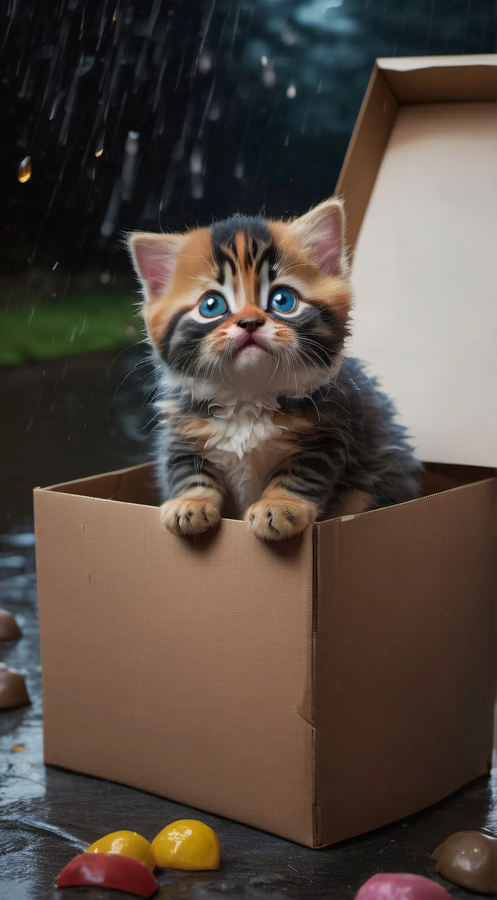 ai character: macaroni the cat background