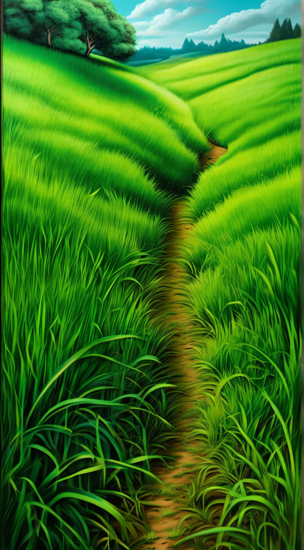 ai character: grass background