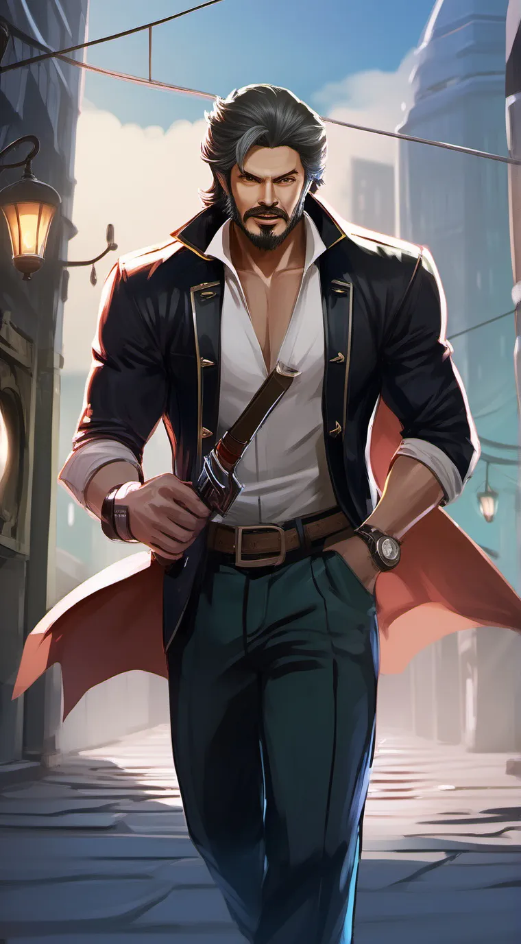 ai character: Wolfman Strong background