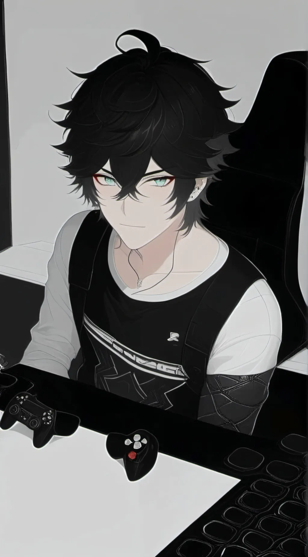 ai character: Lucas Gamer boy background