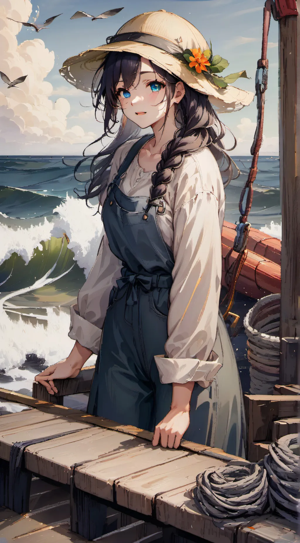 ai character: 白羽 background