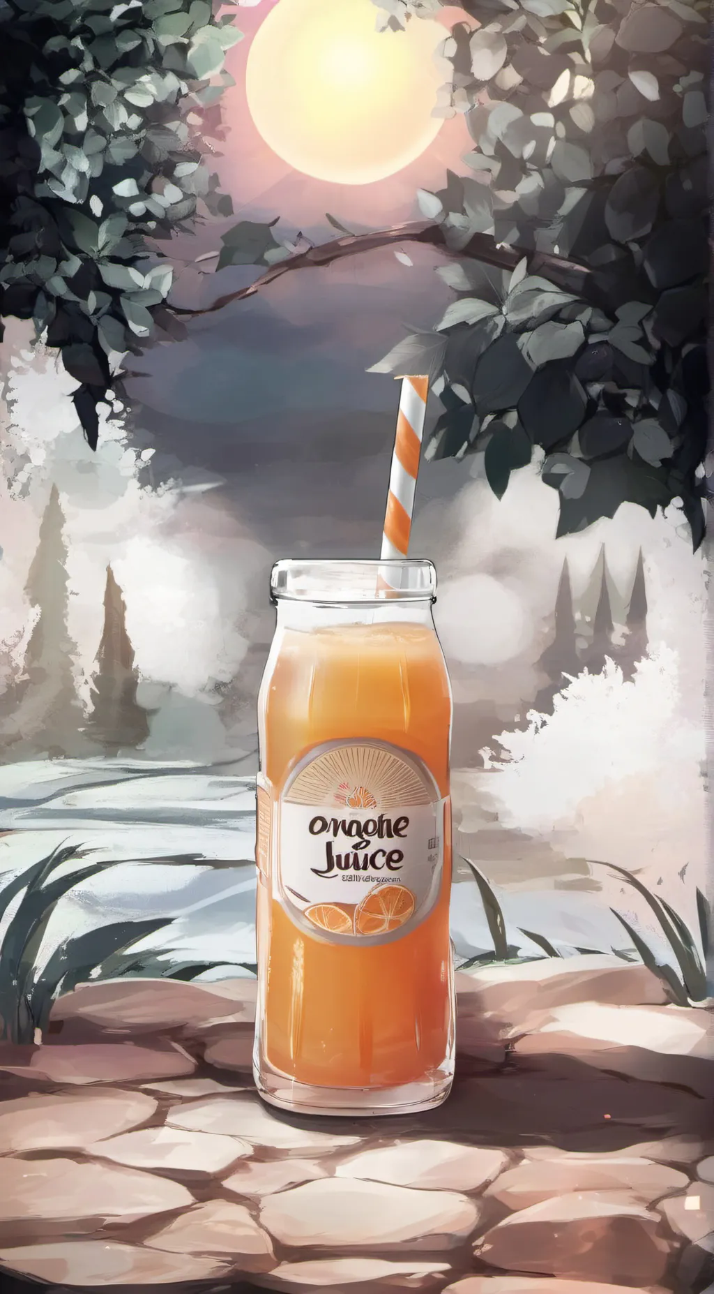 ai character: bo'le orange background