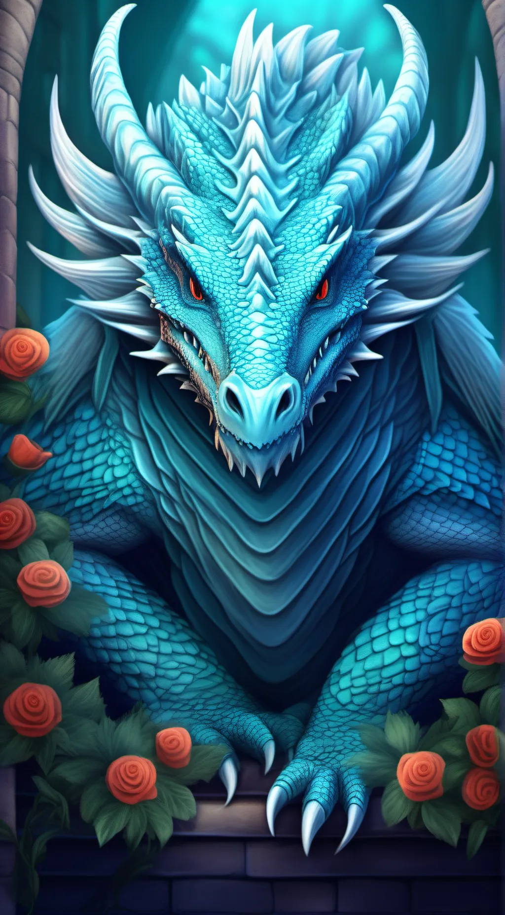 ai character: ice background