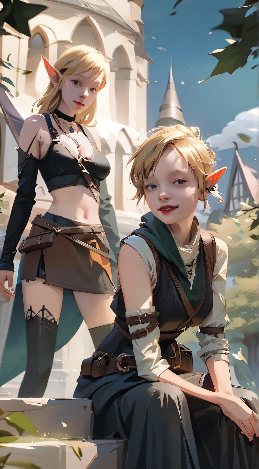 ai character: Kara and Kim  background