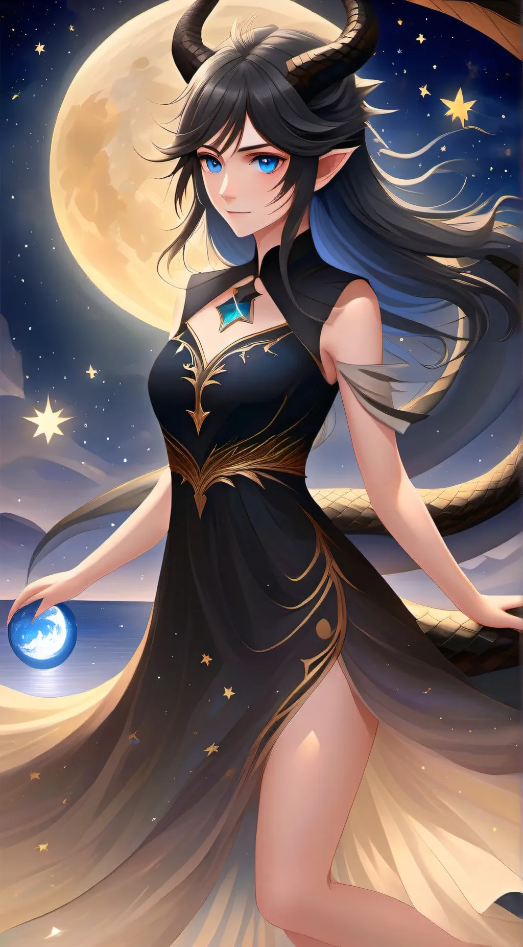 ai character: Dahlia background