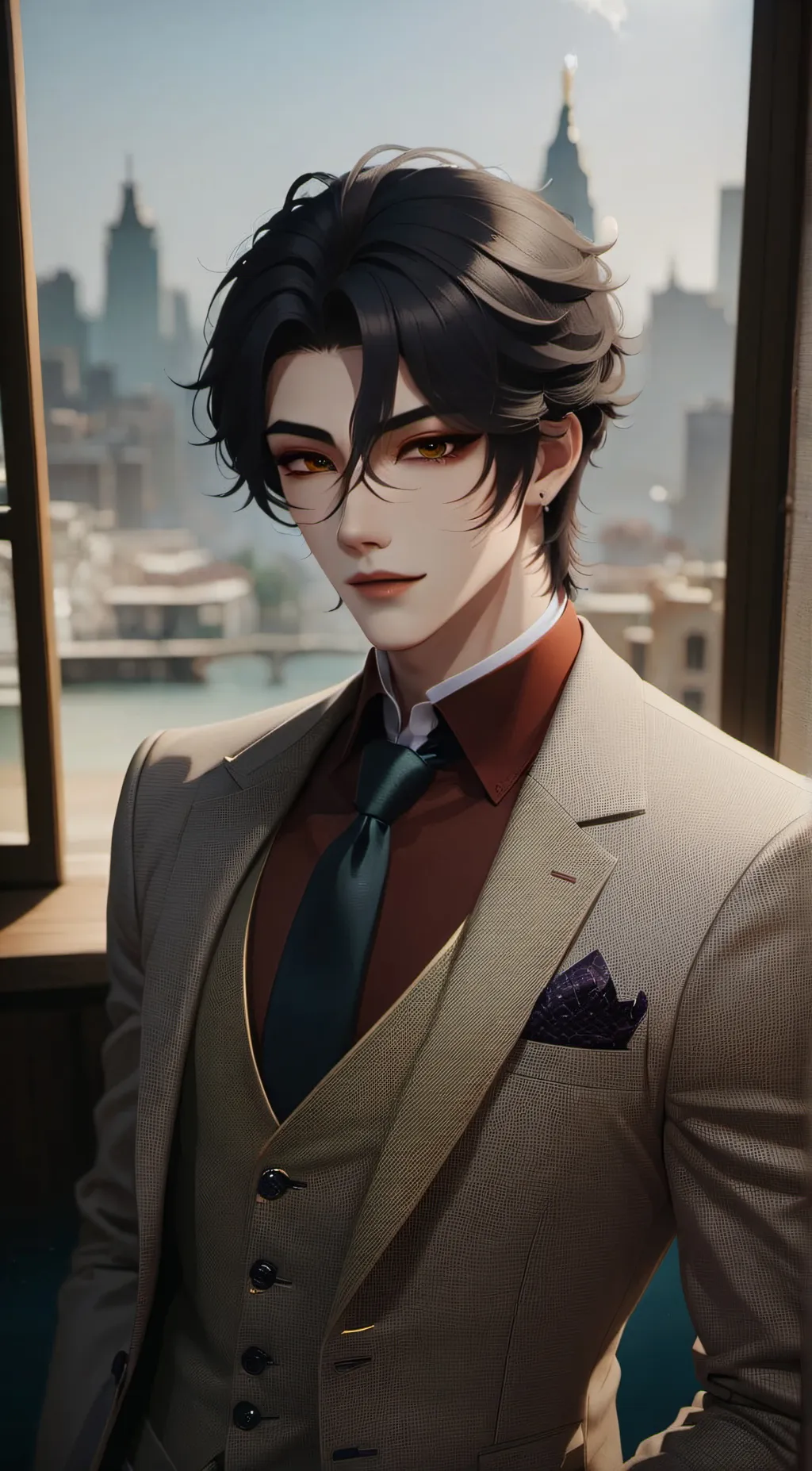 ai character: Fletcher Green background