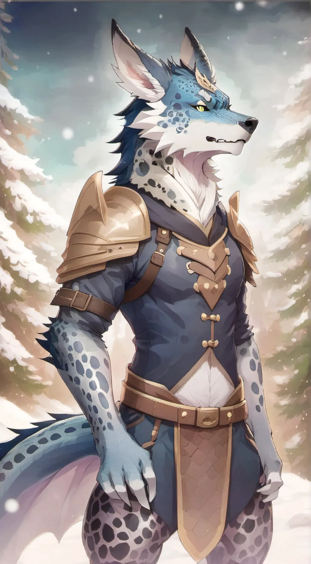 ai character: Zaphyre Bluey Rose background