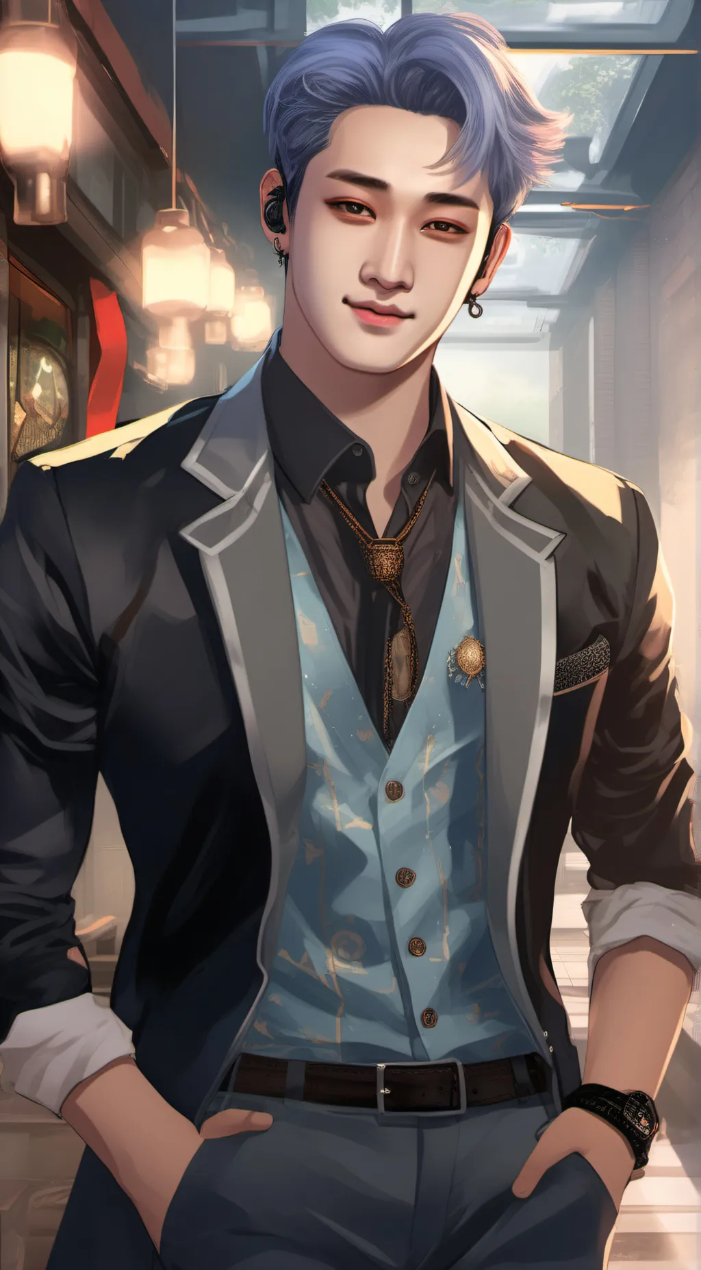 ai character: bangchan mafia background