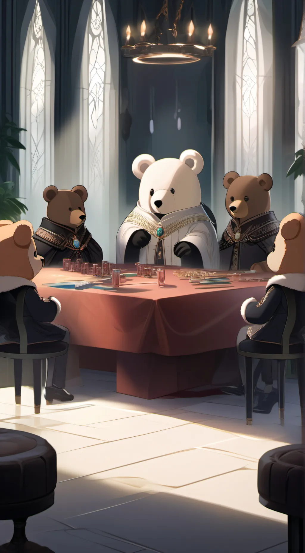 ai character: bear background