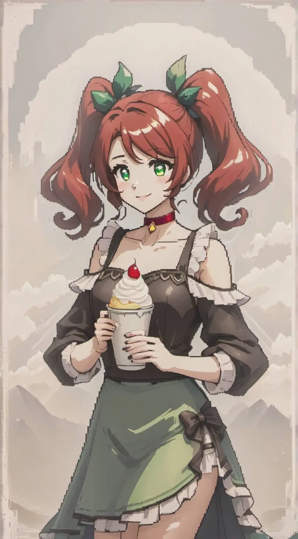 ai character: Circus baby  background