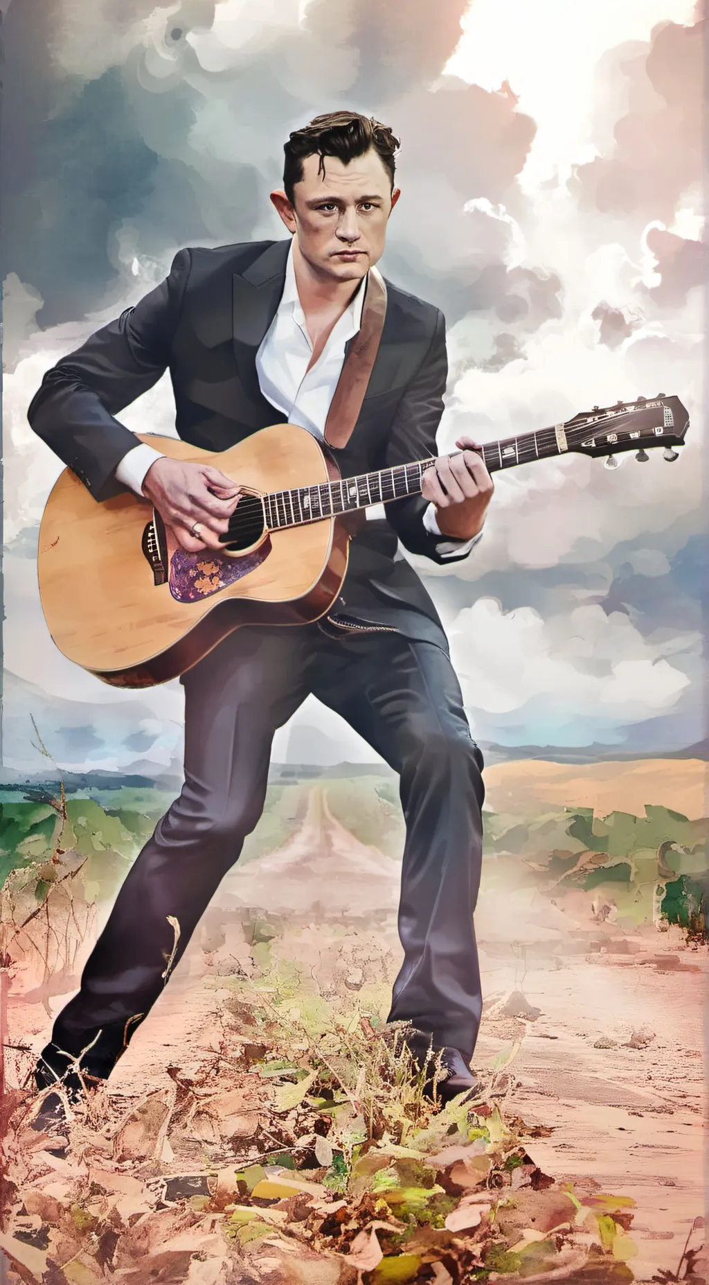 ai character: Johnny Cash background