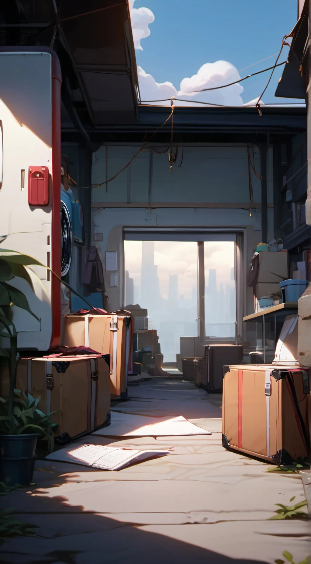 ai character: Empty room background