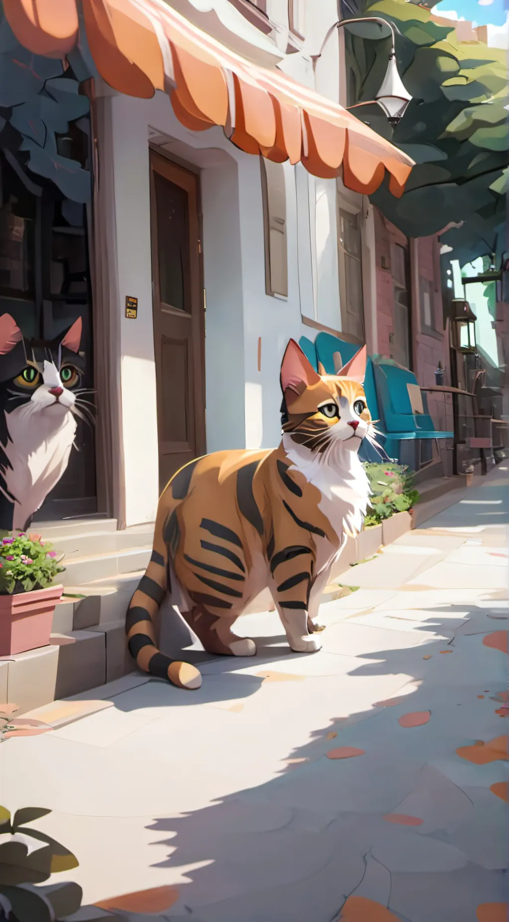 ai character: Moon in sun background