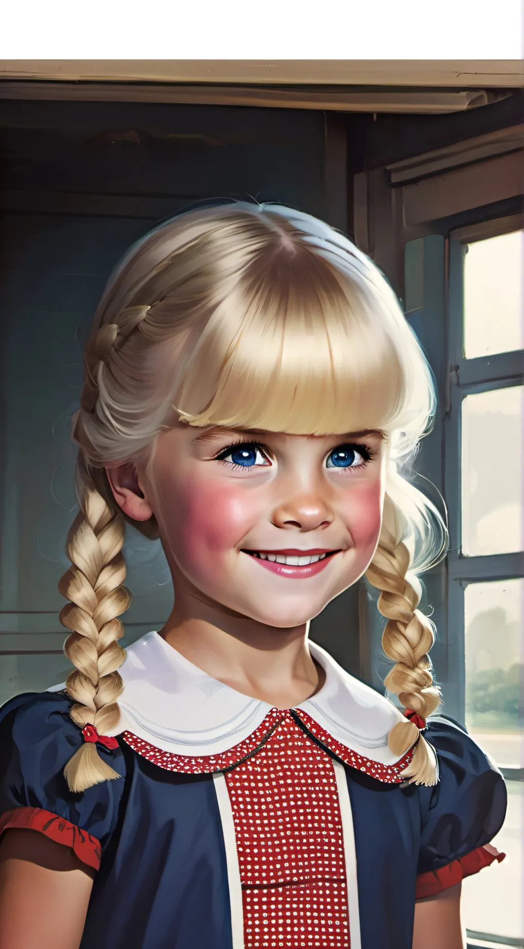 ai character: Heather O'Rourke  background