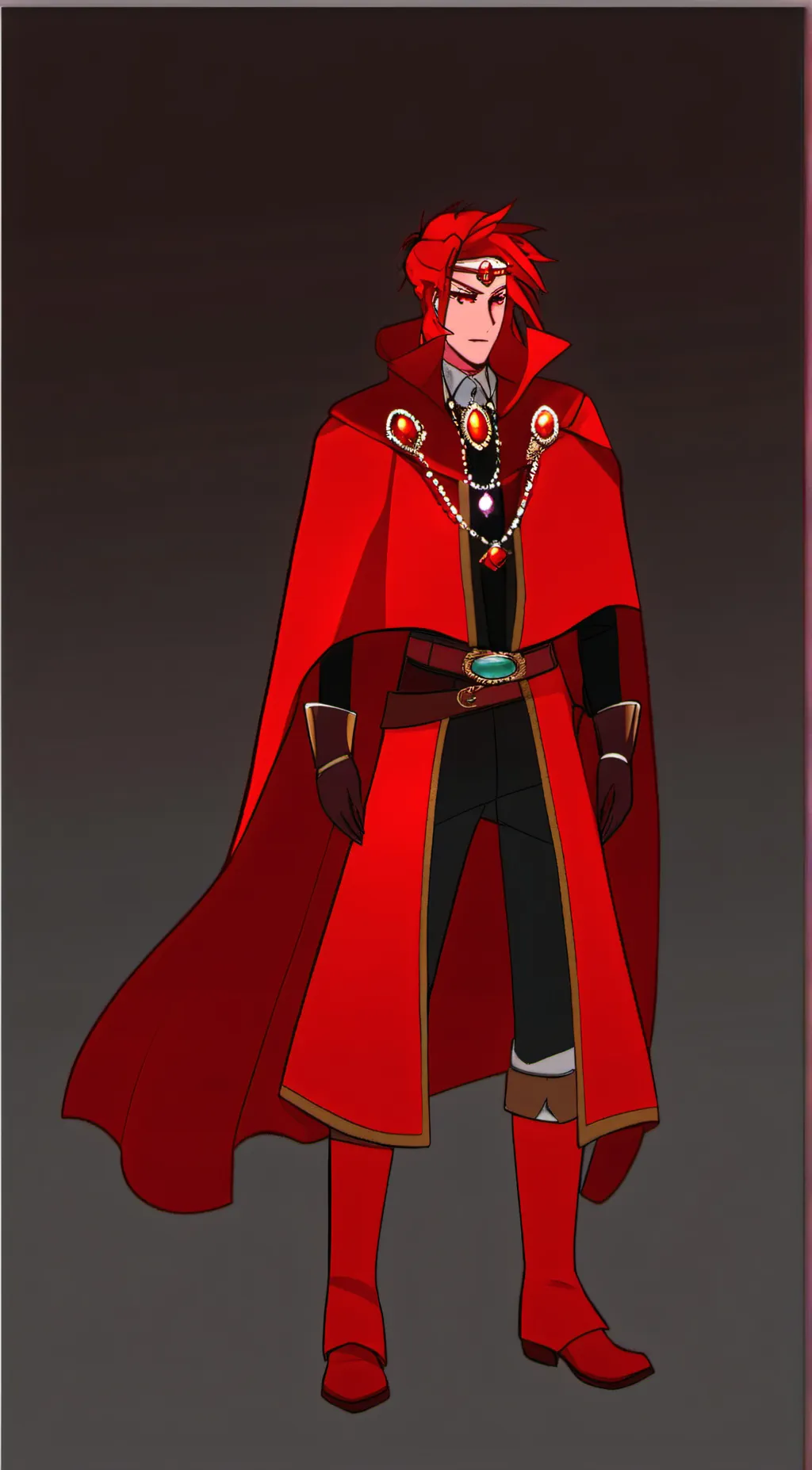 ai character: red Diamond  background