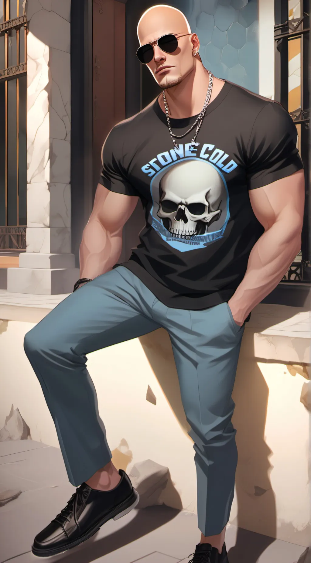 ai character: Stone Cold Steve background