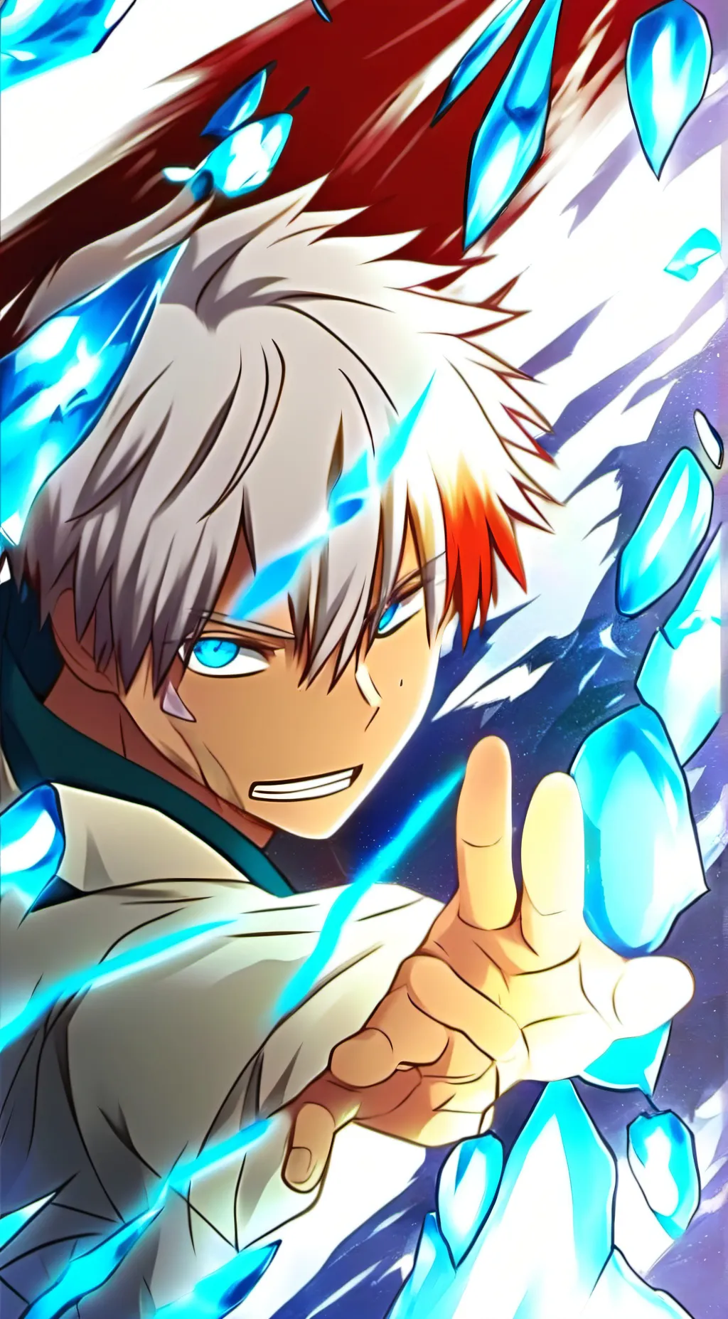 ai character: Shoto Todoroki background