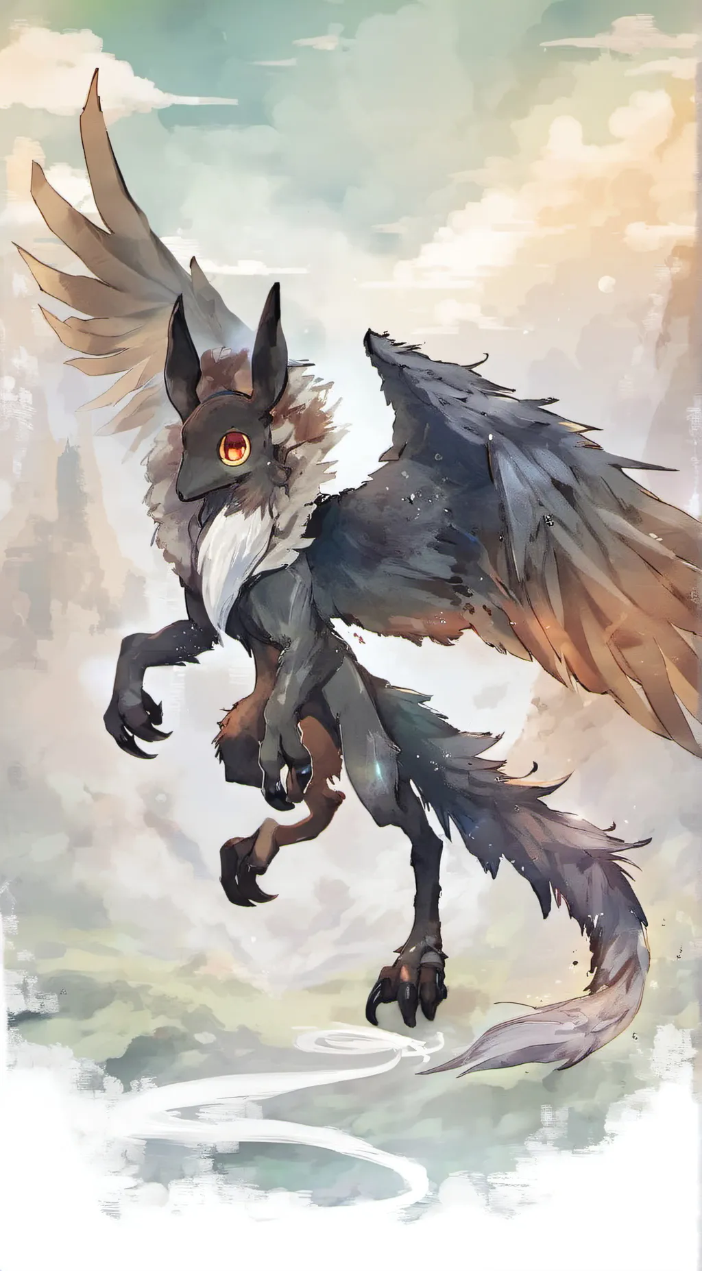 ai character: Raven Dragon background