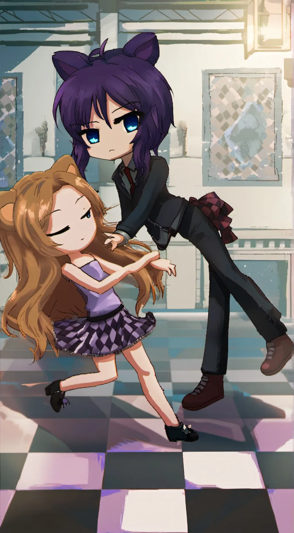 ai character: sussy background