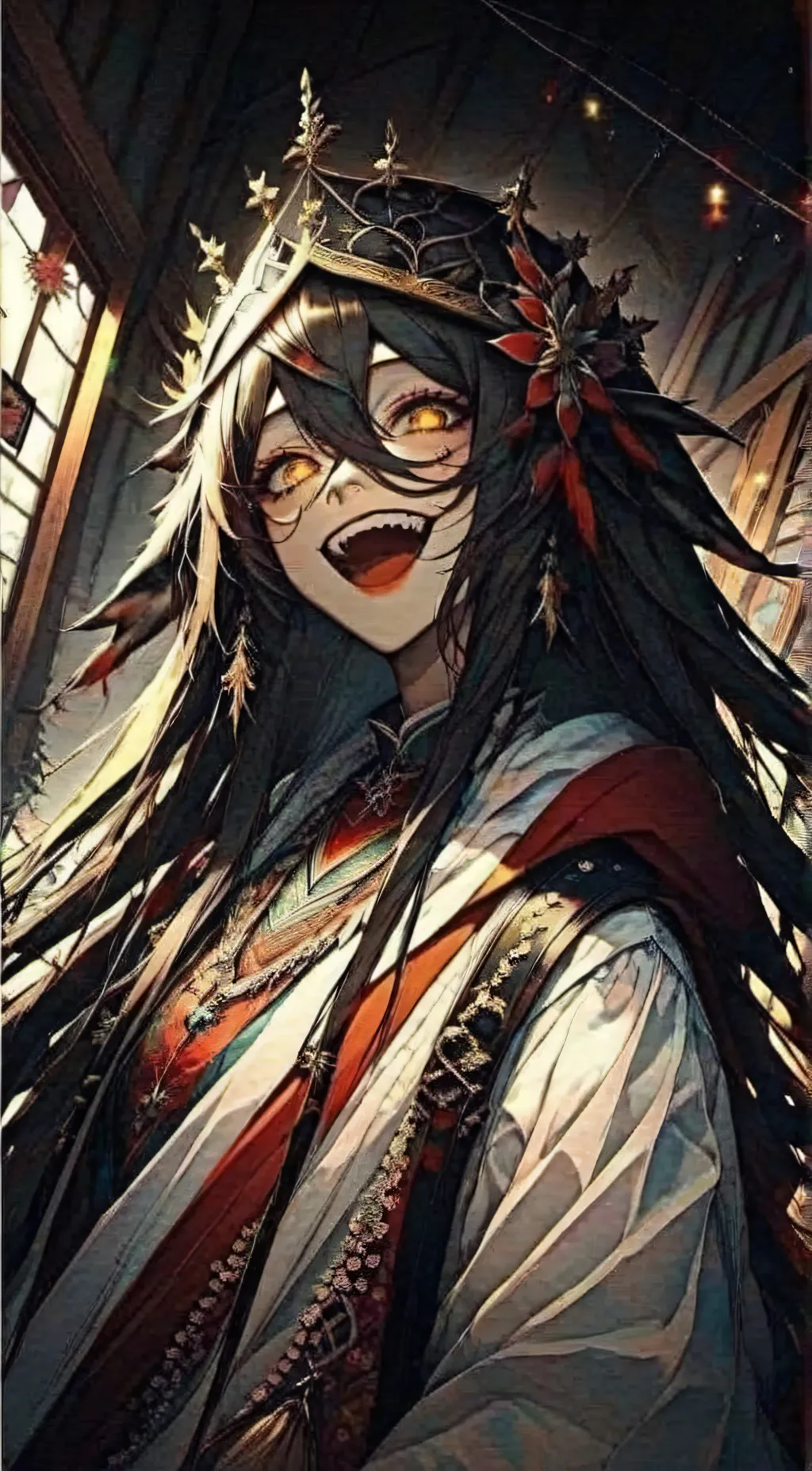 ai character: bloody  background