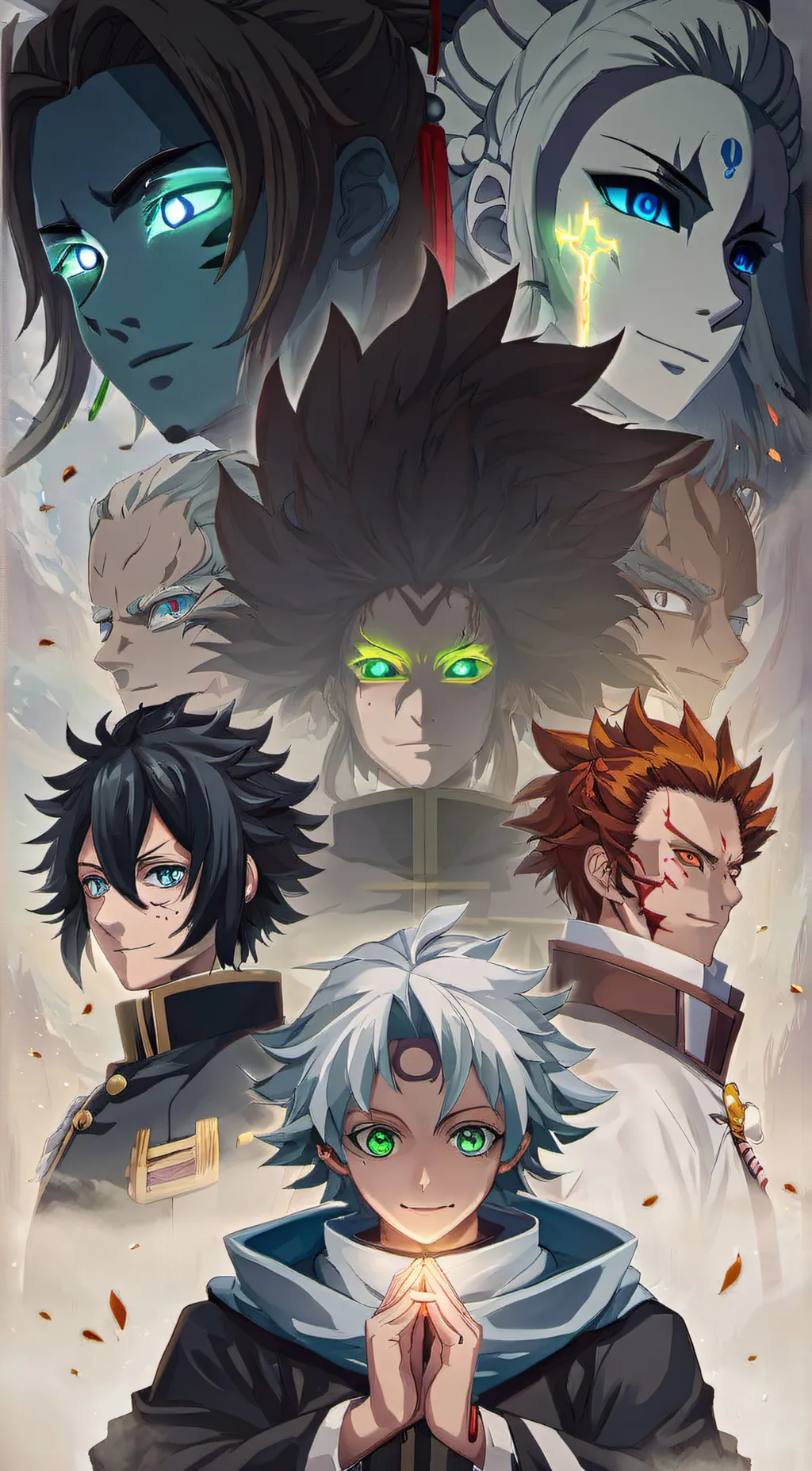 ai character: the group of ninja background