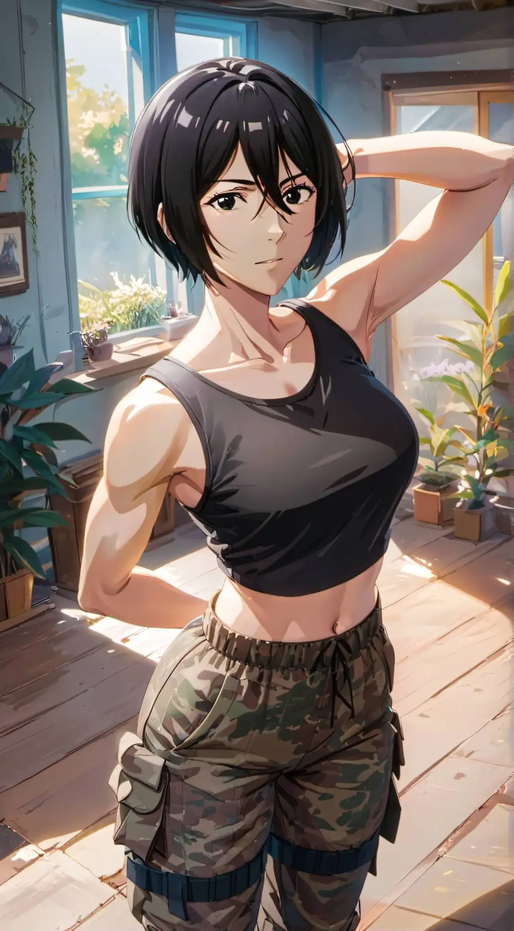 ai character: Mikasa Ackerman background