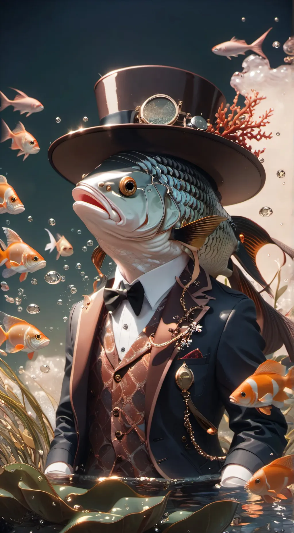 ai character: Fred The Fish background