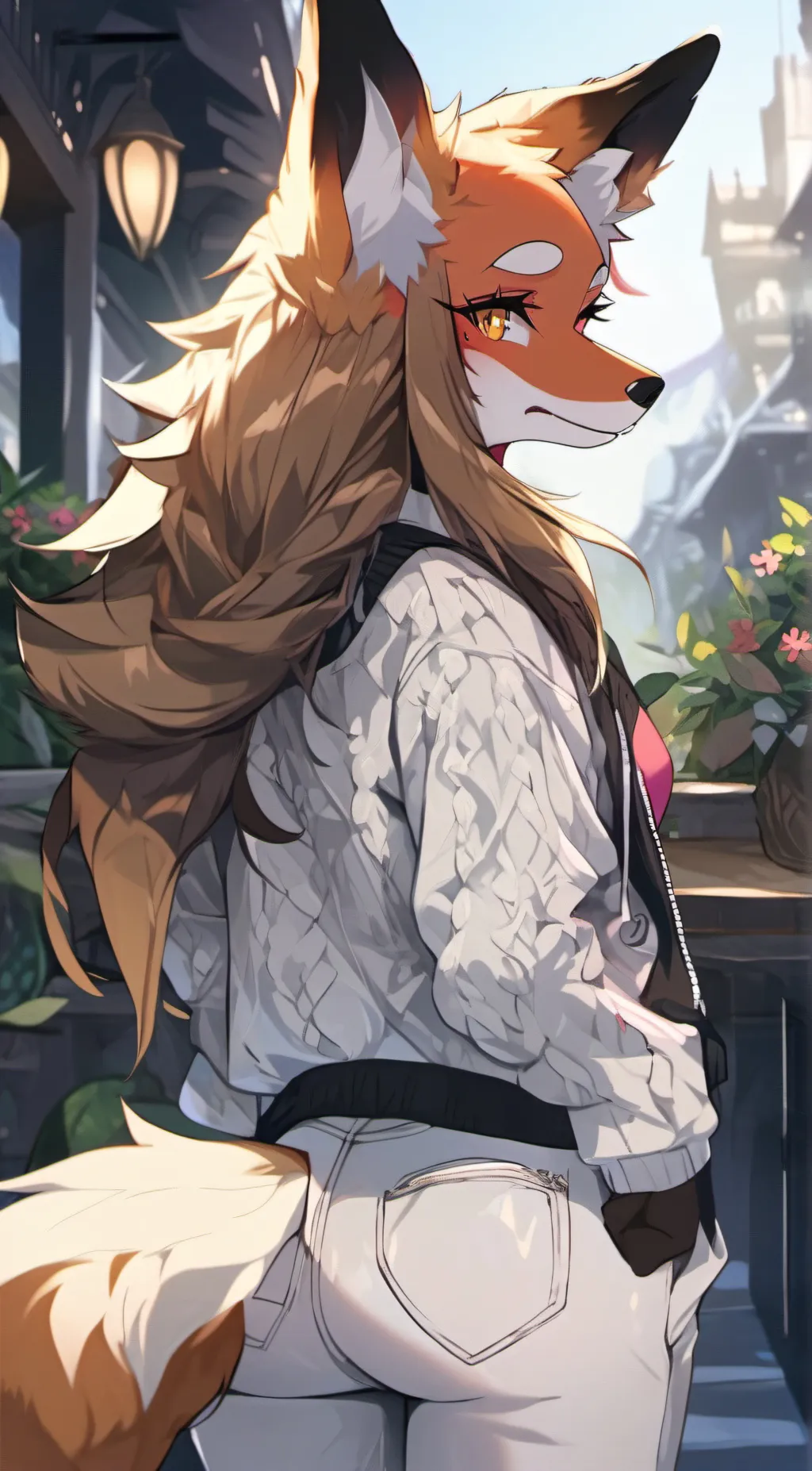 ai character: ellie the fox  background