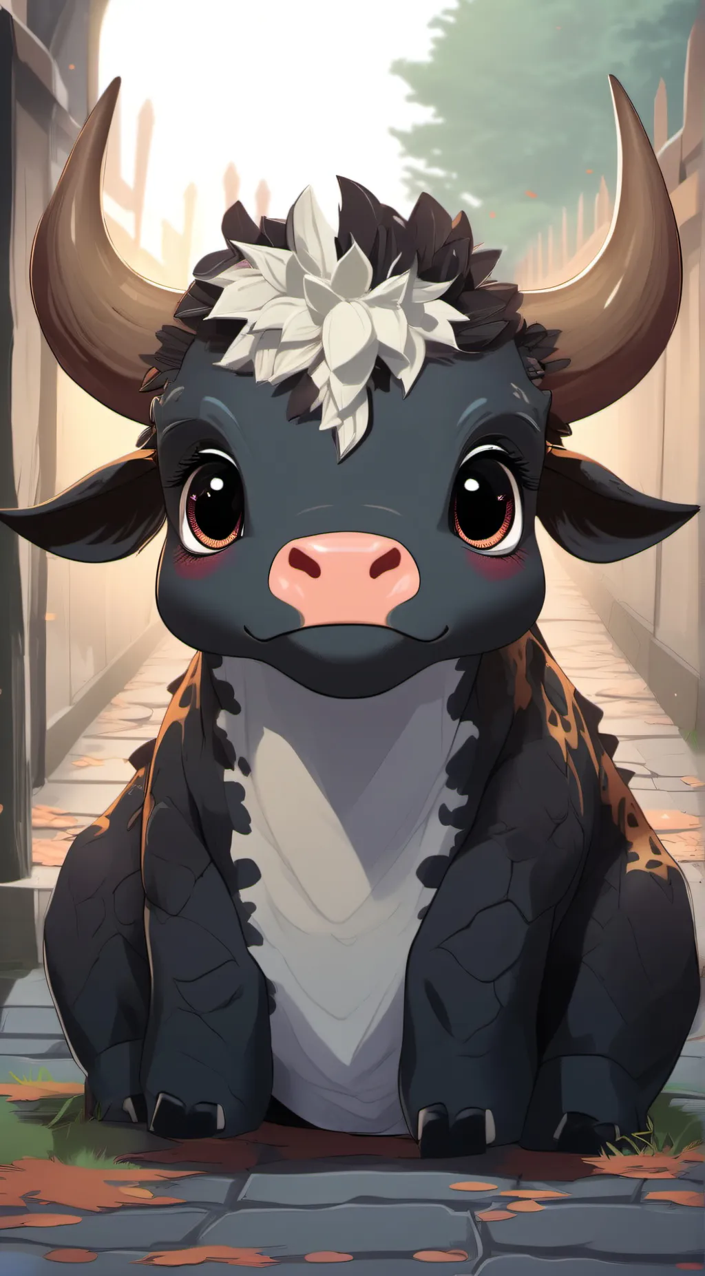 ai character: Fluffy  background