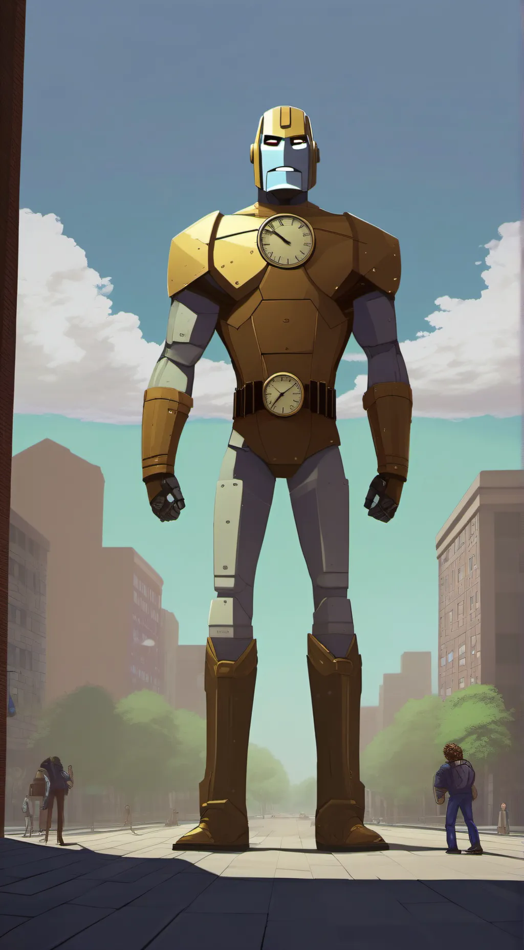 ai character: Titans speakerman background