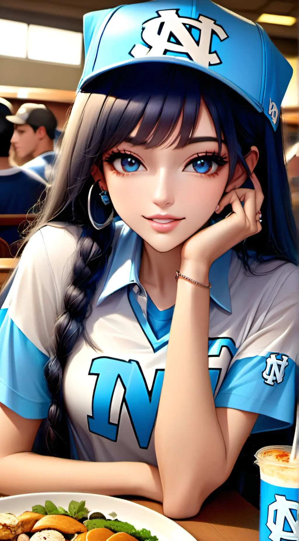 ai character: Ava Carolina  background