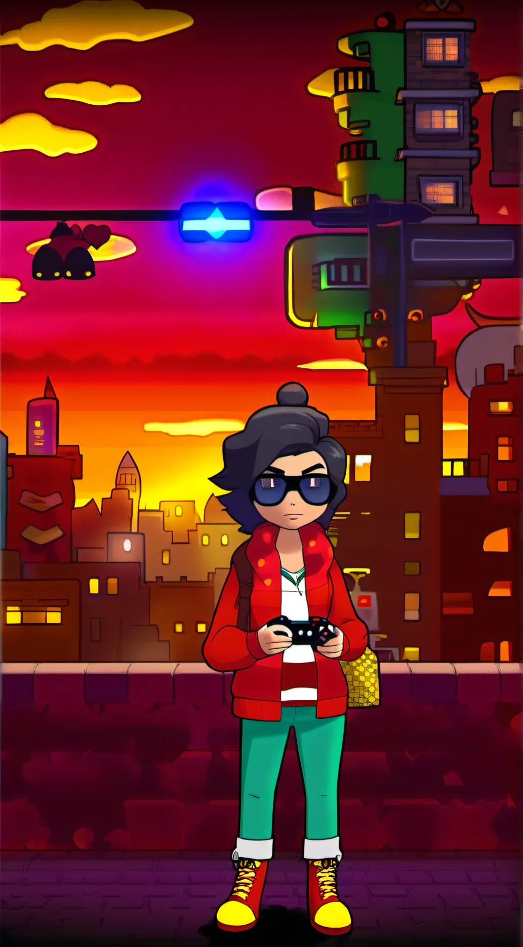 ai character: Shelly background