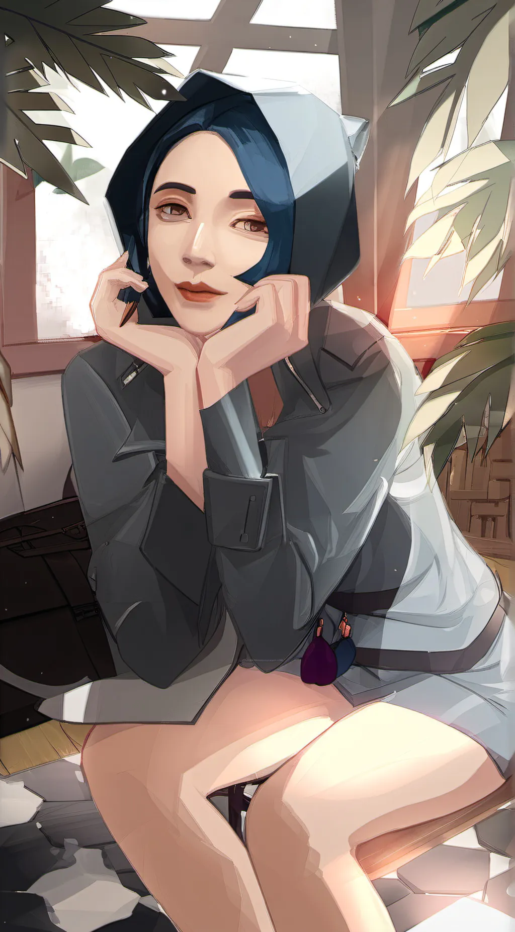 ai character:  Billy eilish background