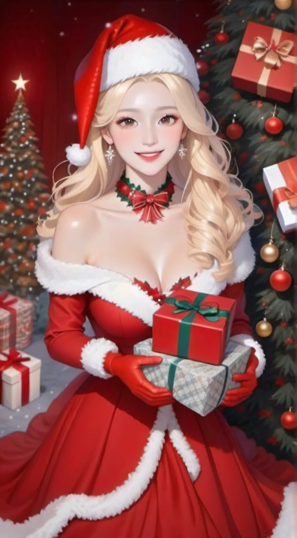 ai character: Frostine Clause  background