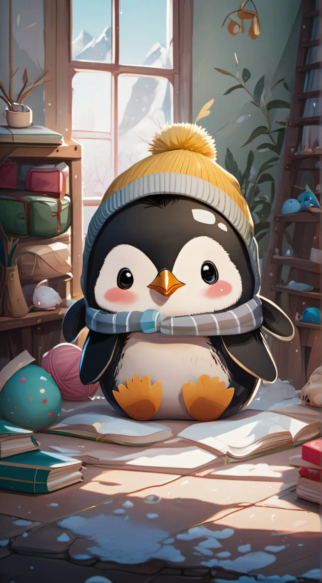 ai character: Pingu background
