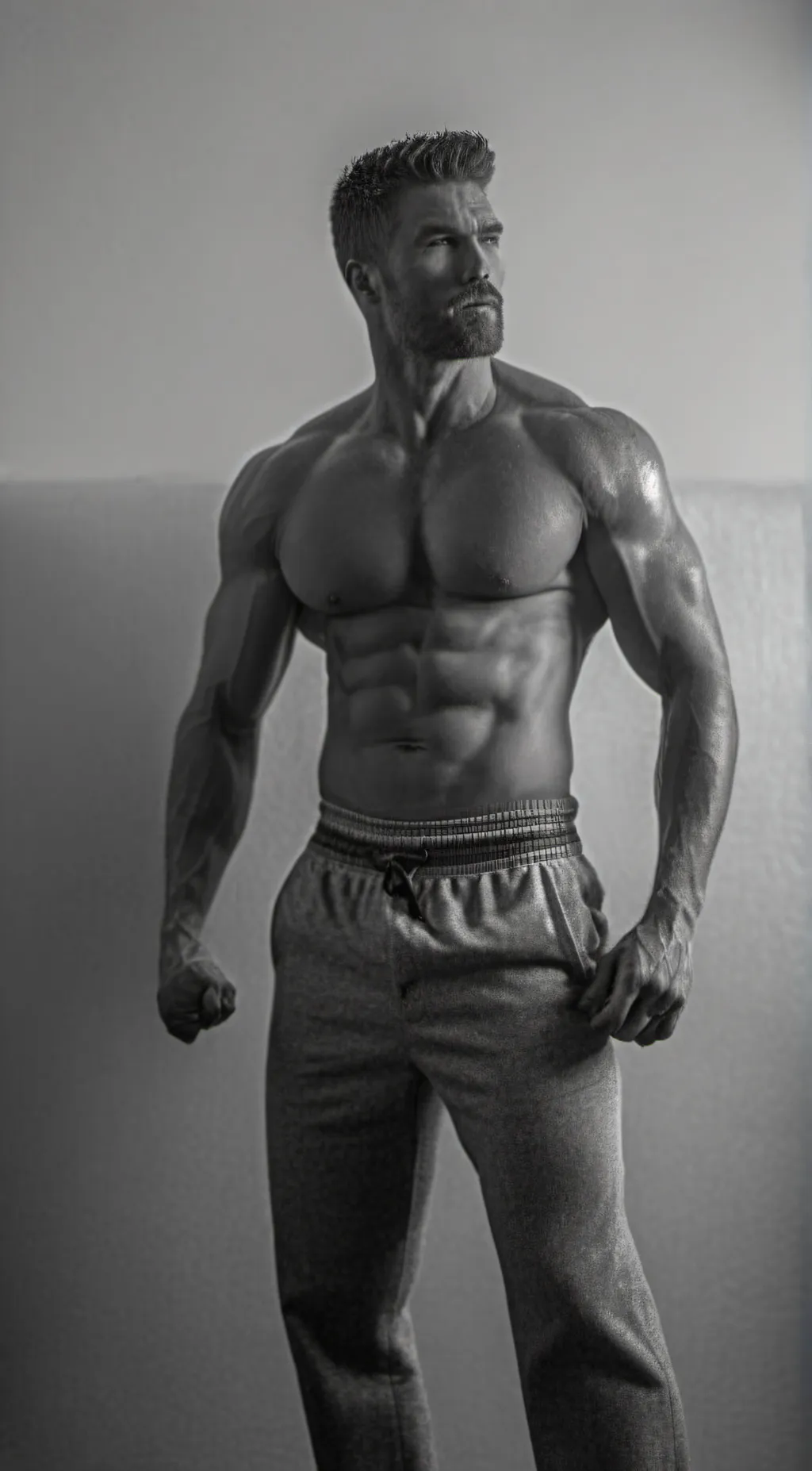 ai character: giga chad background