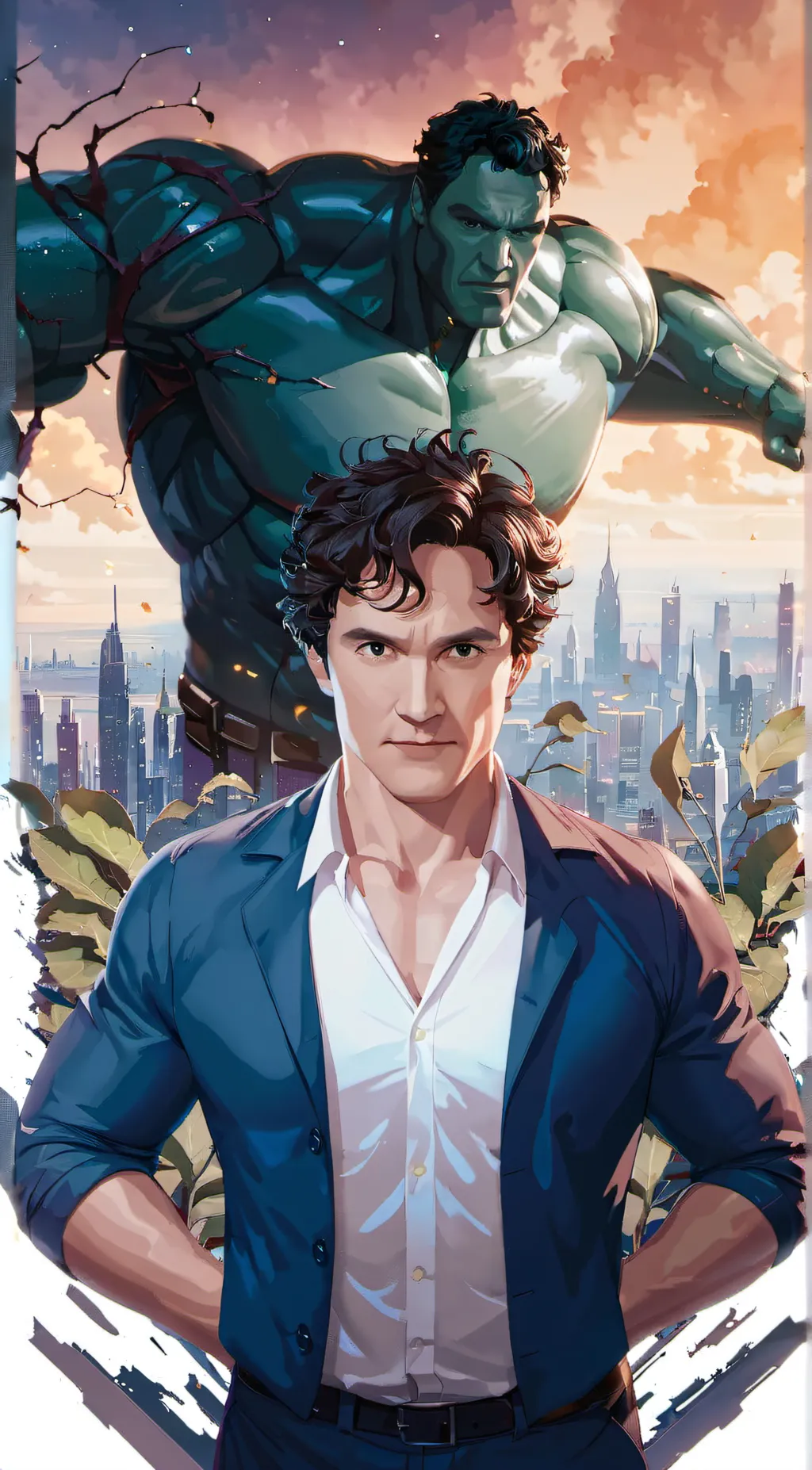 ai character: Bruce Banner background