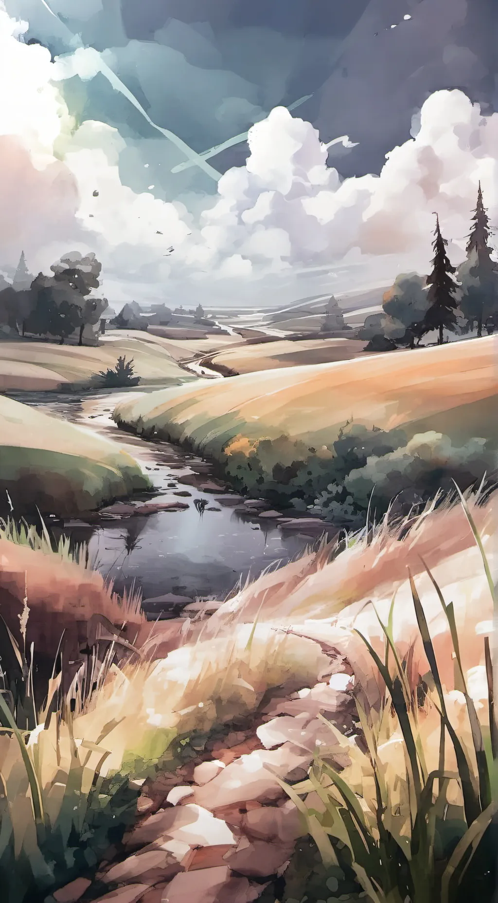 ai character: grass background