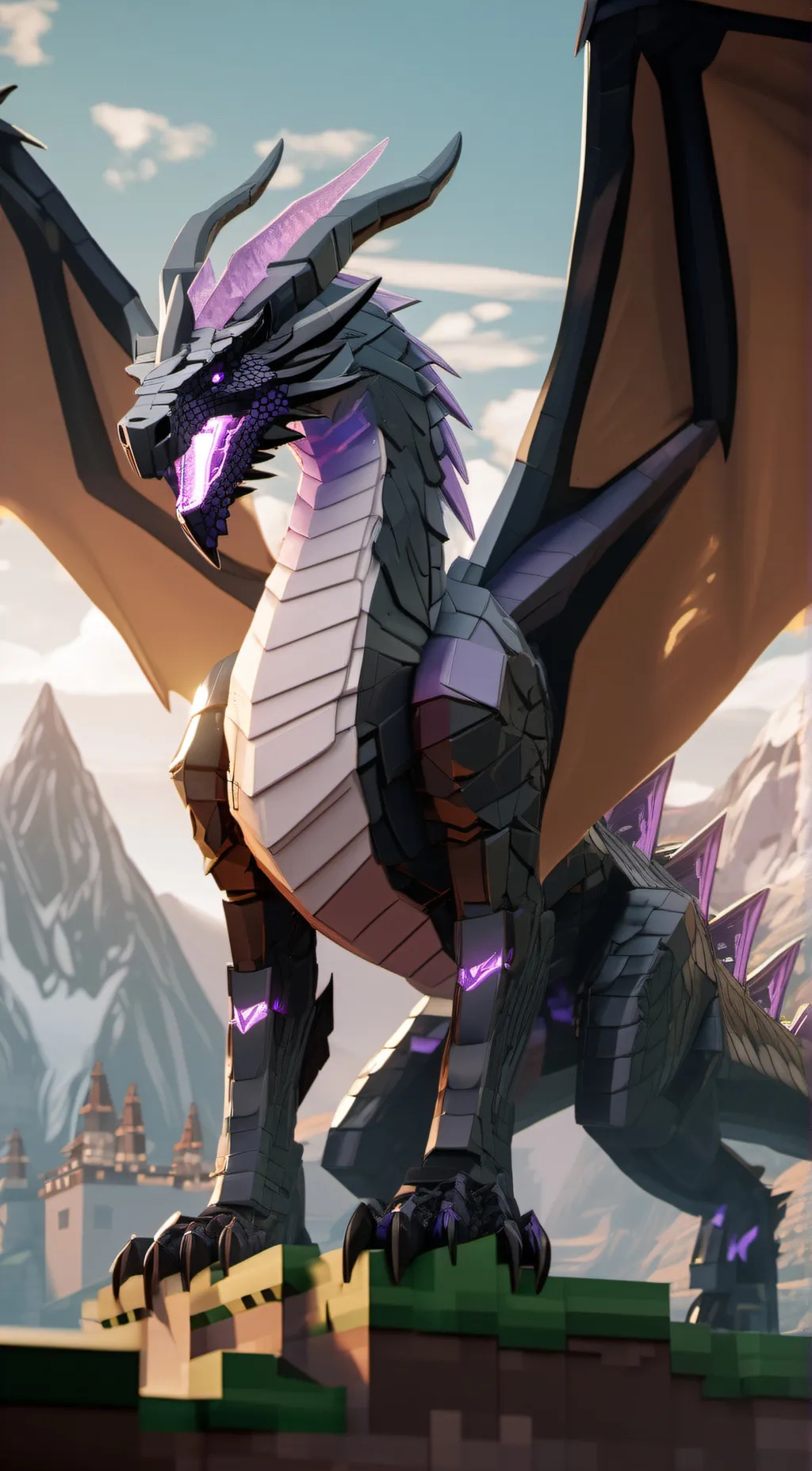 ai character: ernder Dragon  background
