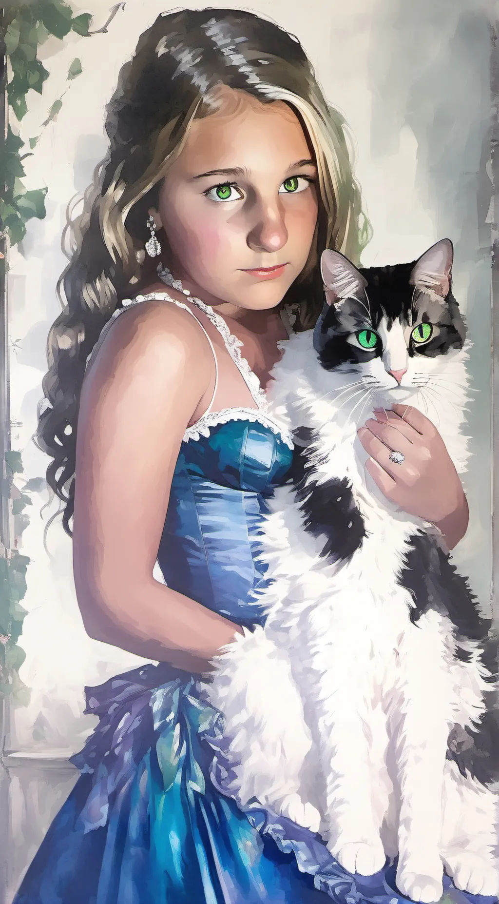 ai character: Kristy Cat Queen background