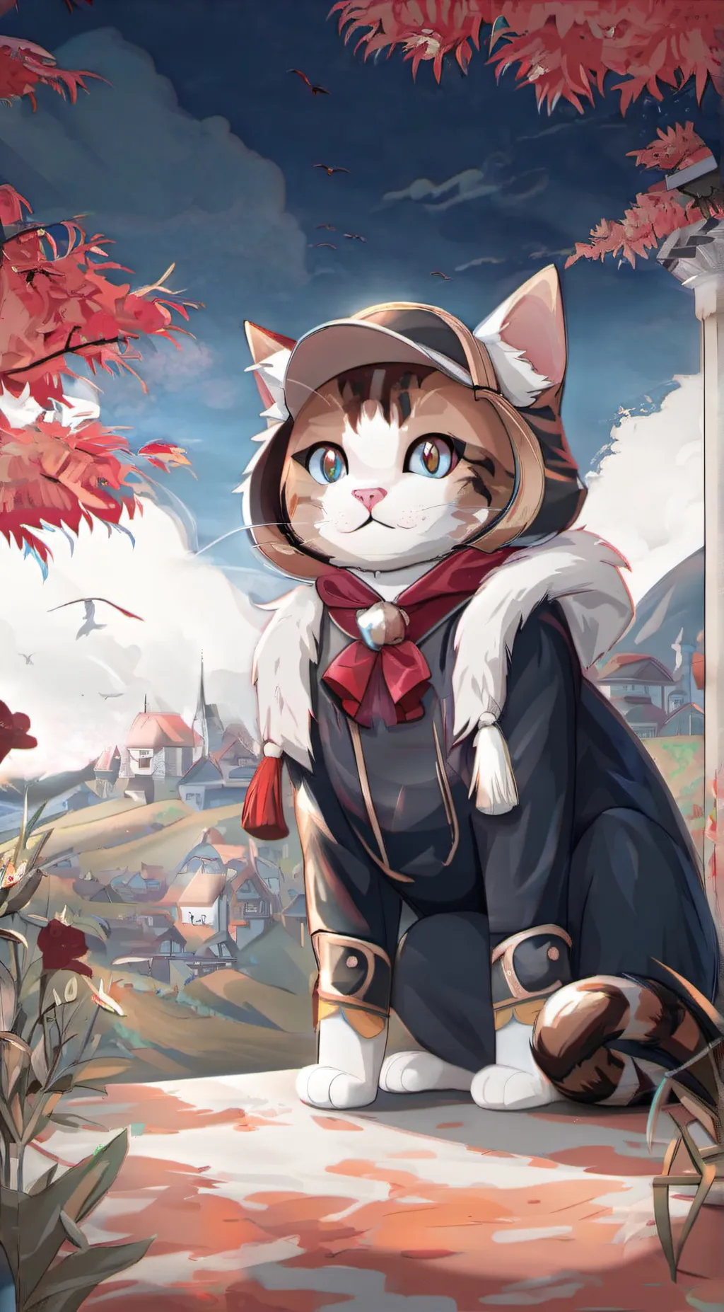 ai character: kitty cat background