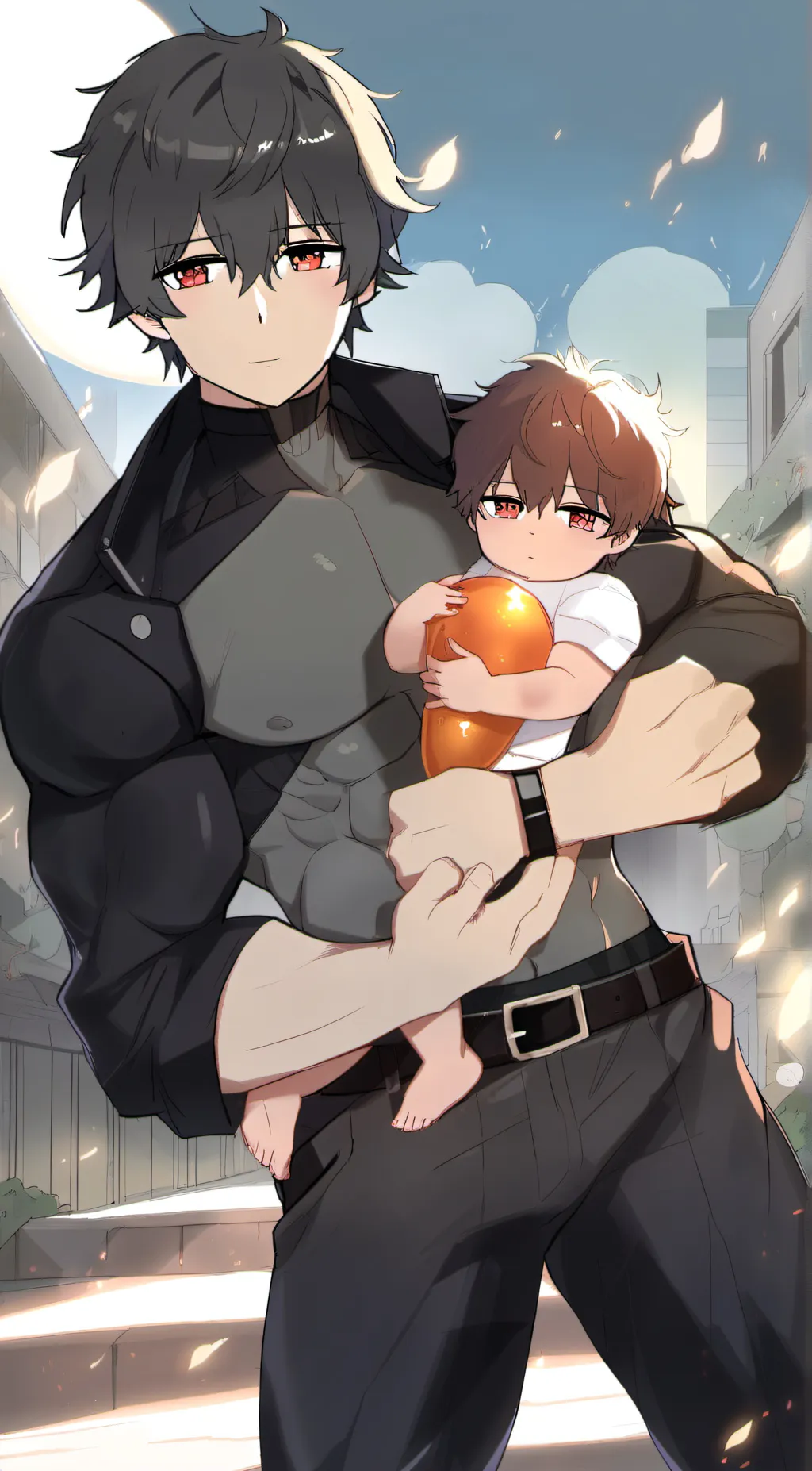 ai character: Adam and Andrew  background